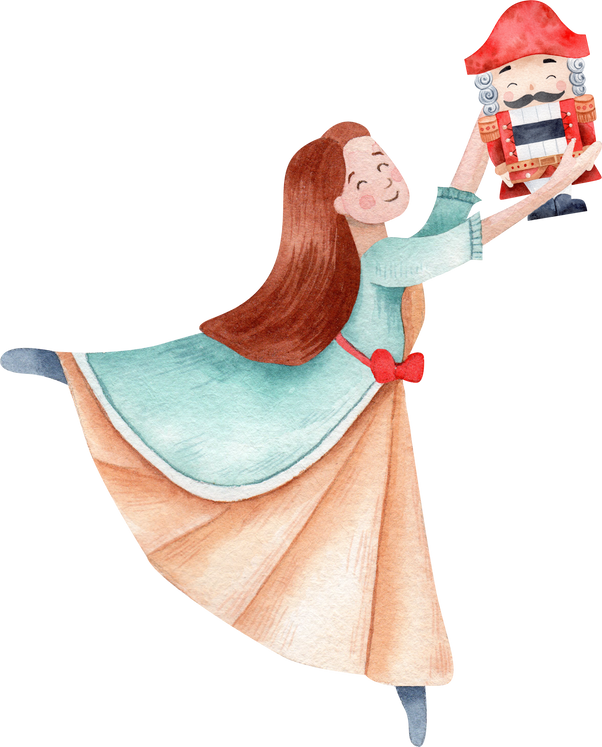 ballerina with nutcracker