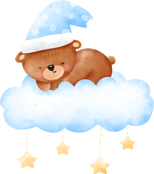 Sleeping bear on cloud
