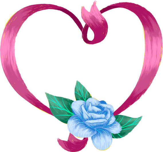 Egyptian Cinema Heart-shaped Ribbon Border