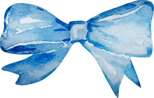 Watercolor Christmas Nutcracker, blue bow