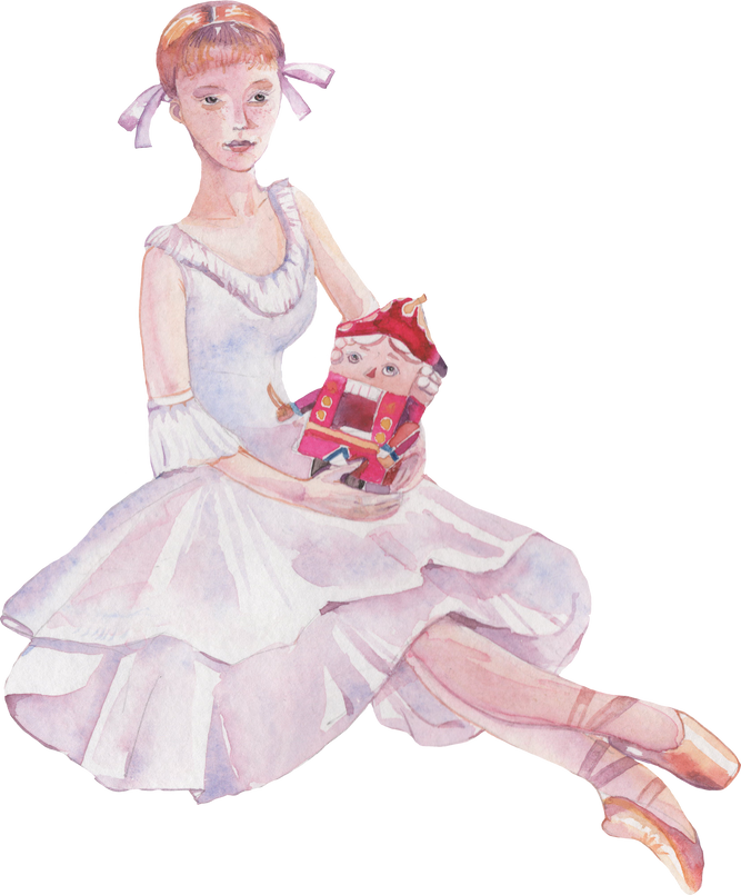 Ballerina Nutcracker New Year